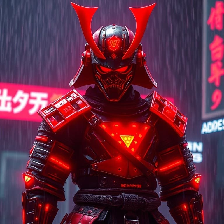 Cyber samurai saved generated image